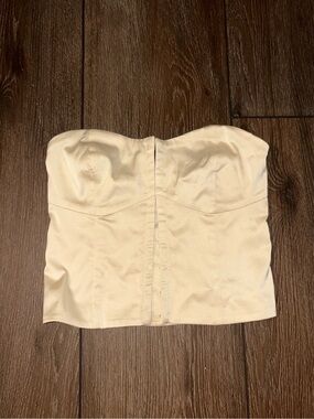 NWOT abercrombie satin tube top with hook and eye closure